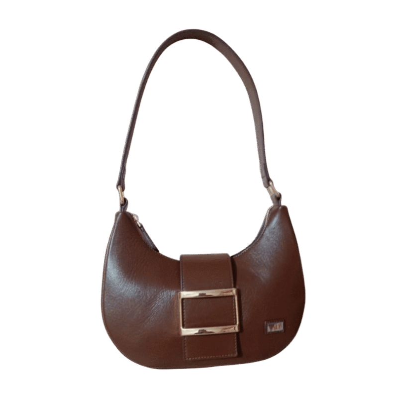 Genuine Brown Leather Women's Handbag Size S